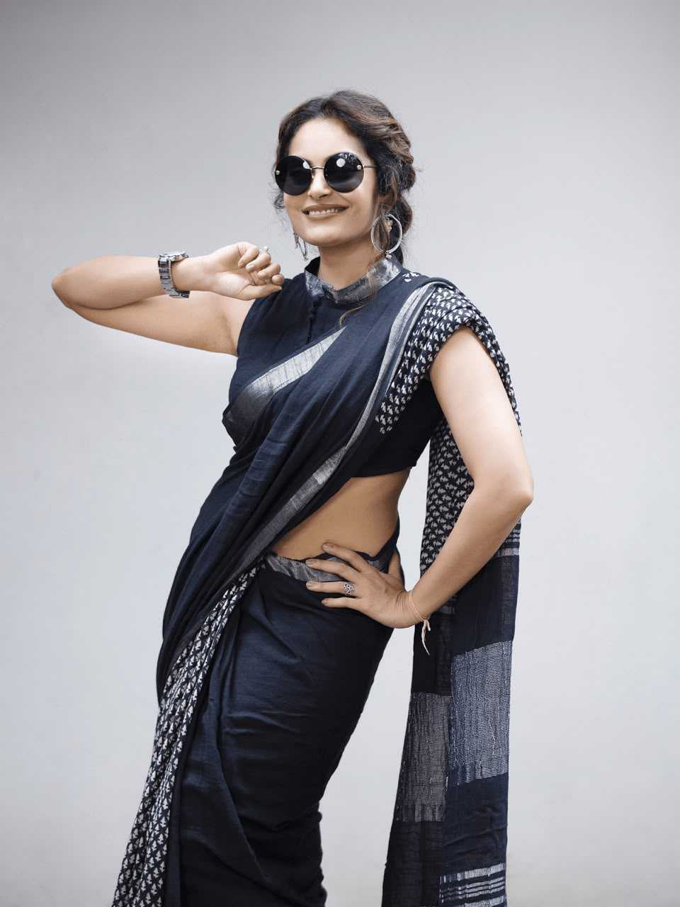 YNF Wholesale Linen Printed Sarees  | Surat Manufacturer