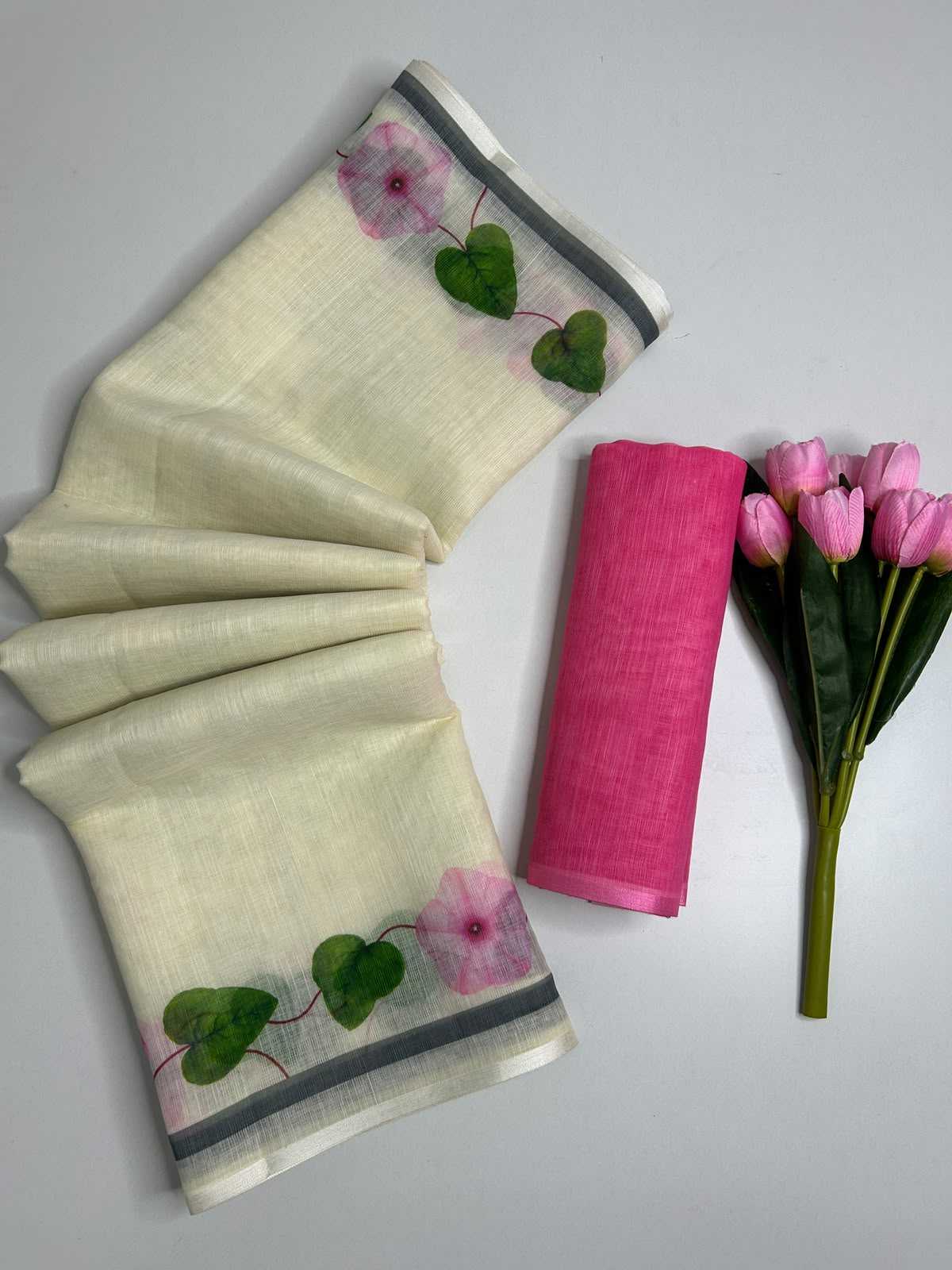 YNF Wholesale Linen Designer Sarees  | Surat Manufacturer