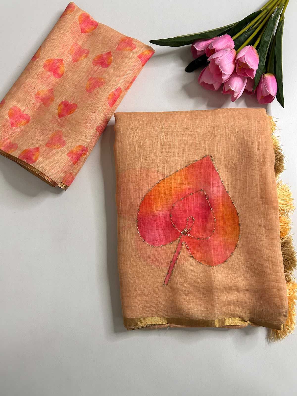 YNF Wholesale Linen Printed Sarees  | Surat Manufacturer