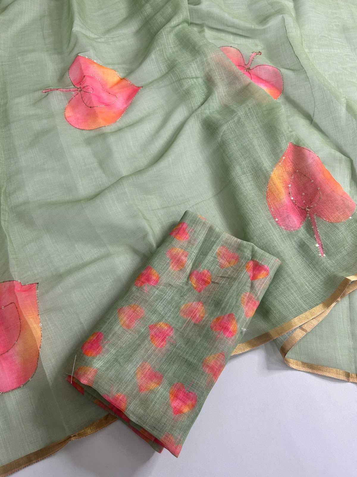 YNF Wholesale Linen Printed Sarees  | Surat Manufacturer
