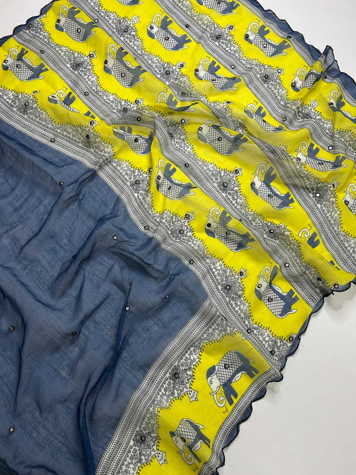 YNF Wholesale Linen Cutwork Saree KESH690 335 | Surat Manufacturer