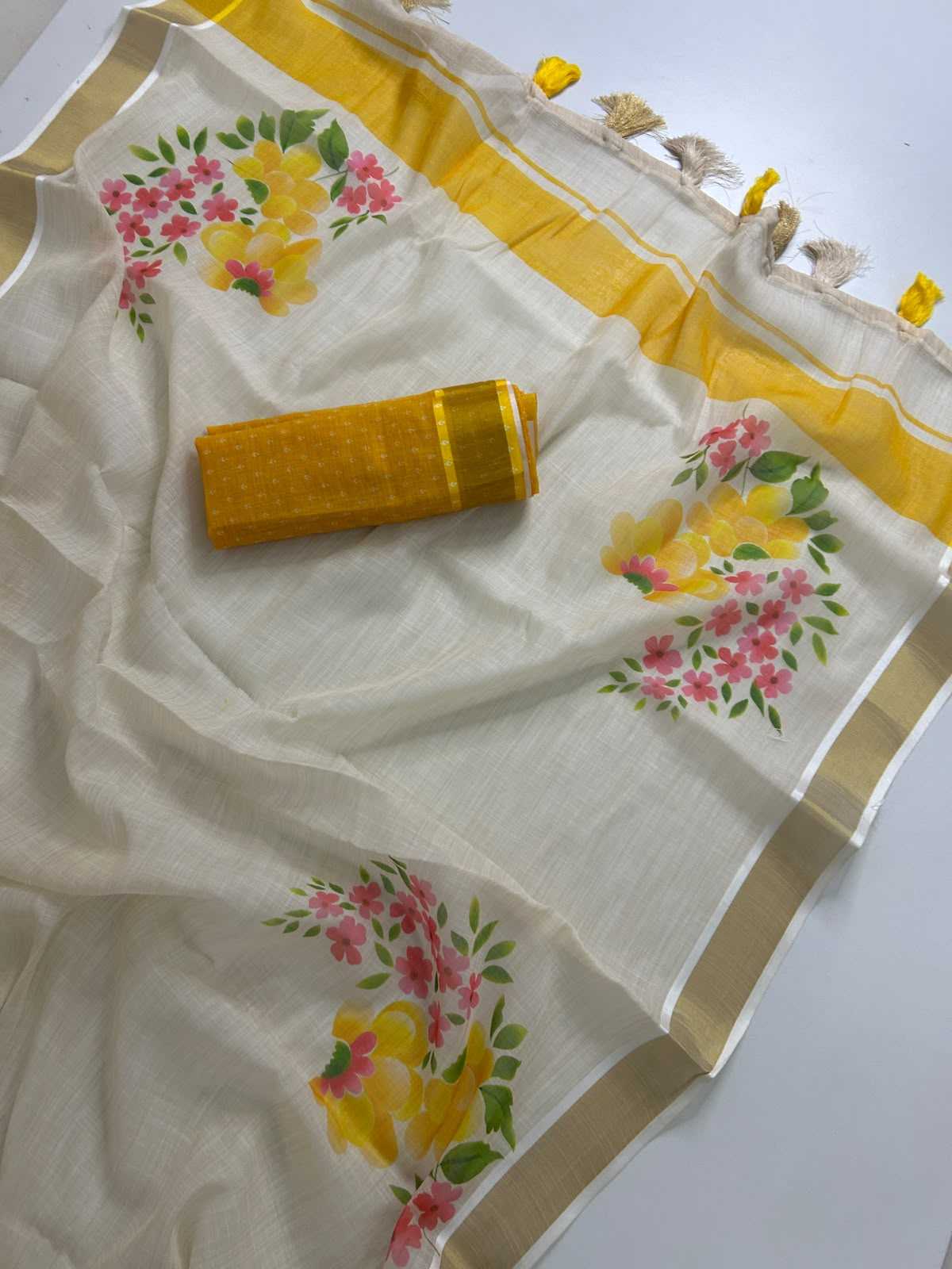 YNF Wholesale Linen Printed Sarees KESH690 340 | Surat Manufacturer