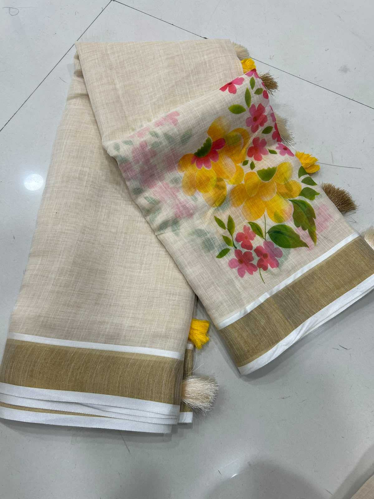 YNF Wholesale Linen Printed Sarees KESH690 340 | Surat Manufacturer