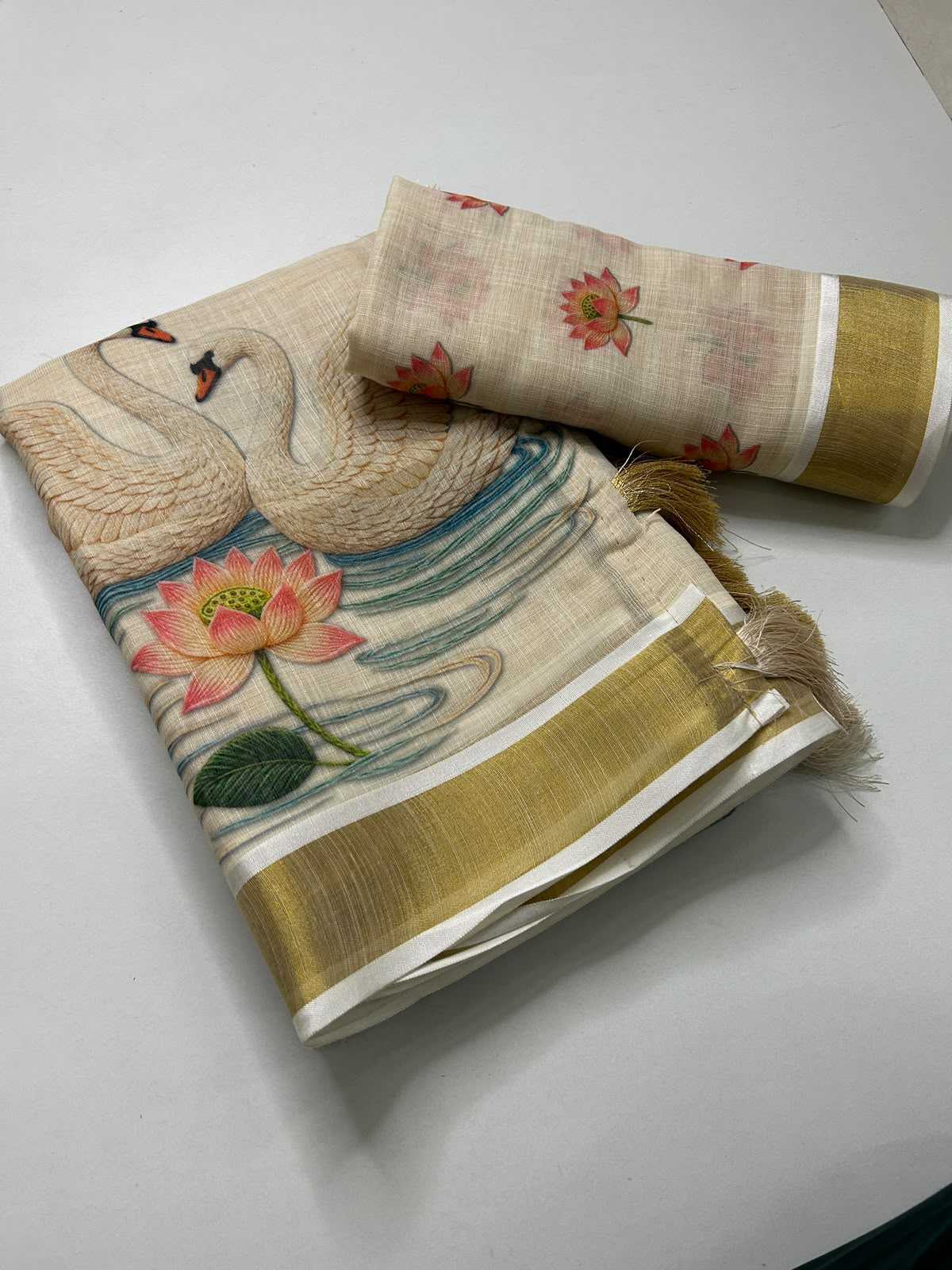 YNF Wholesale Linen Printed Sarees KESH690 340 | Surat Manufacturer
