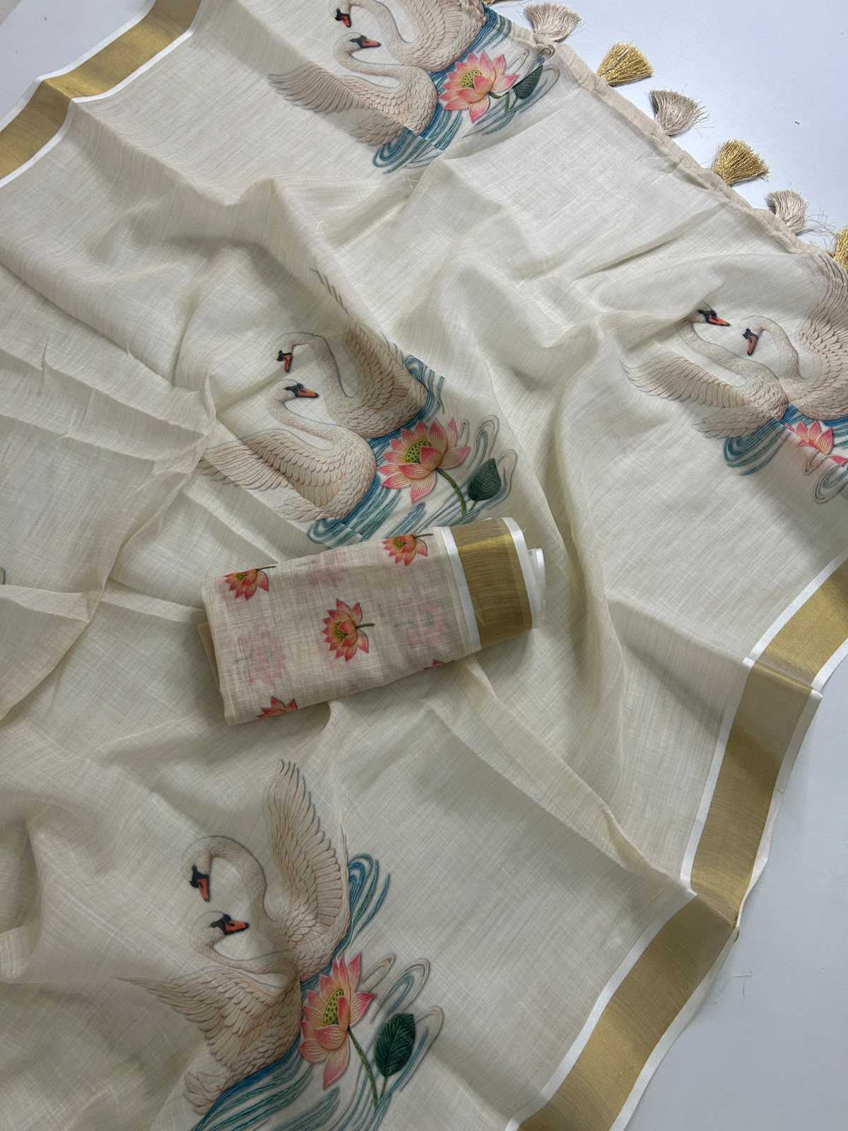 YNF Wholesale Linen Printed Sarees KESH690 340 | Surat Manufacturer