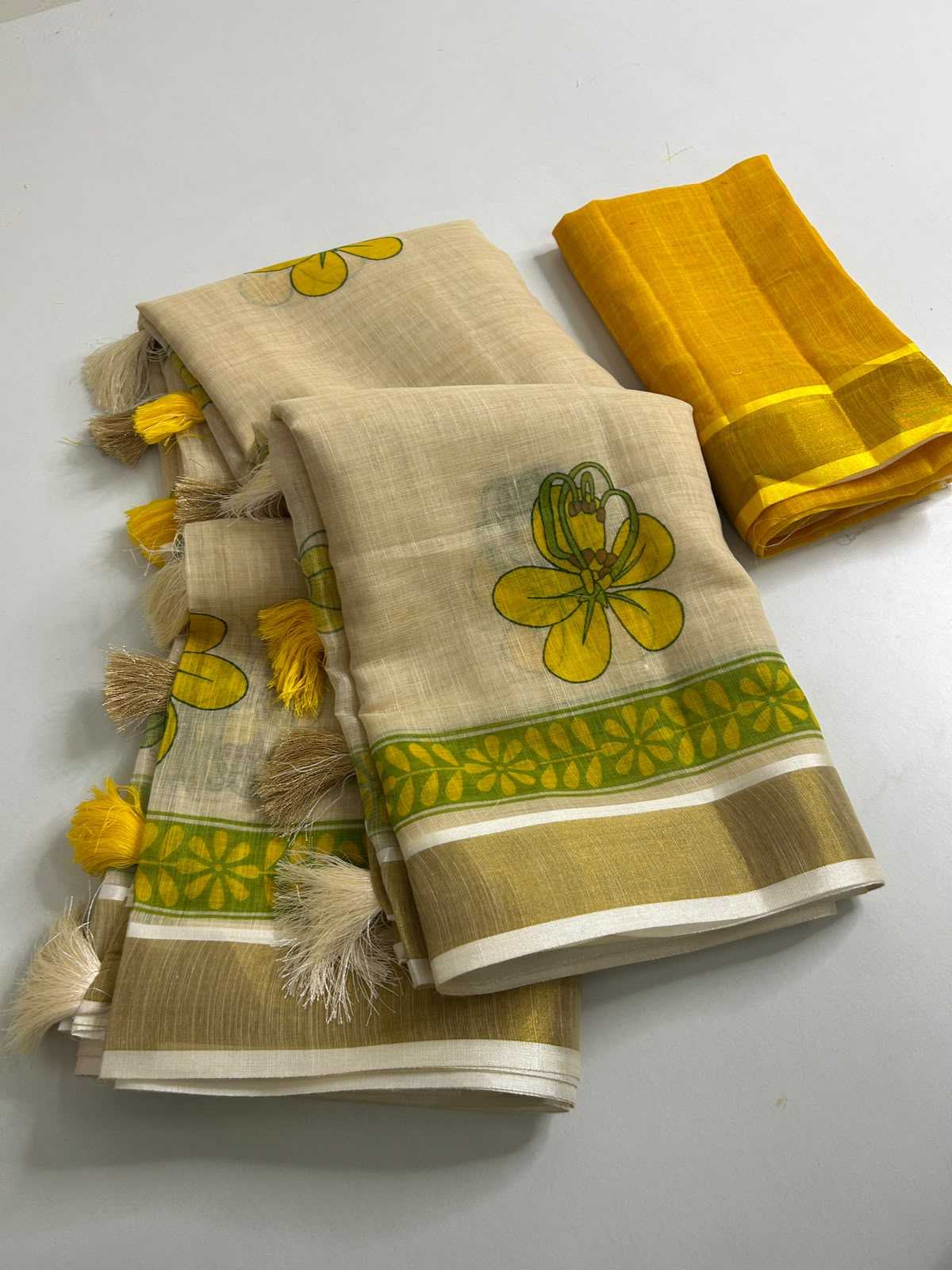 YNF Wholesale Linen Printed Sarees KESH690 340 | Surat Manufacturer