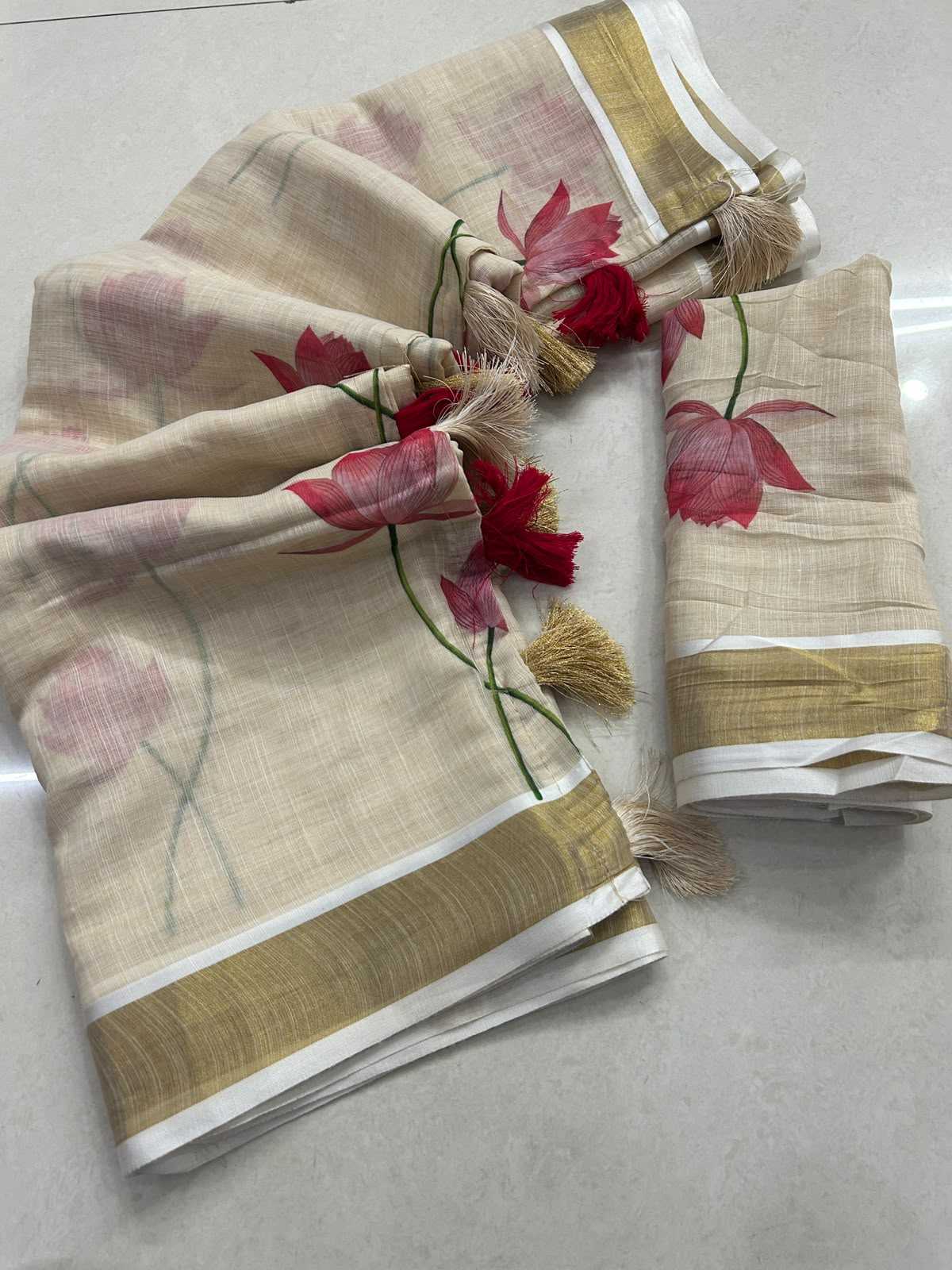 YNF Wholesale Linen Printed Sarees KESH690 340 | Surat Manufacturer