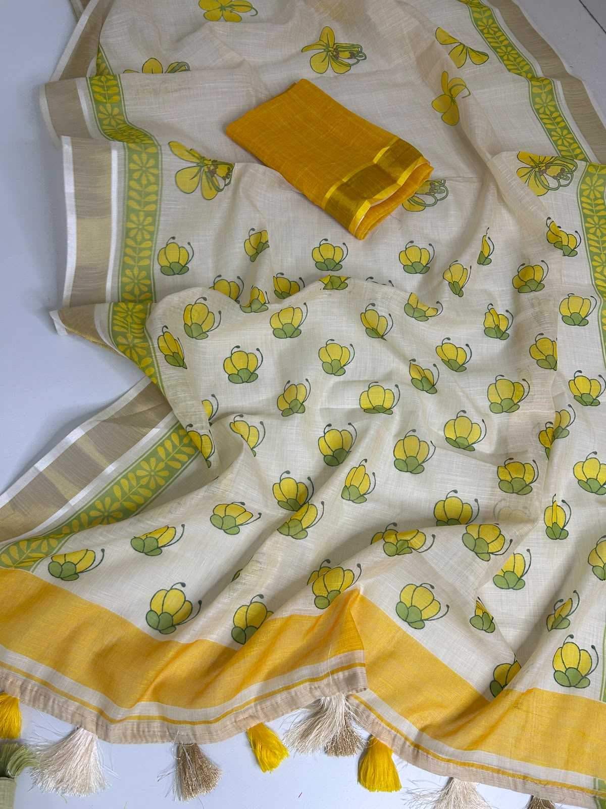 YNF Wholesale Linen Printed Sarees KESH690 340 | Surat Manufacturer