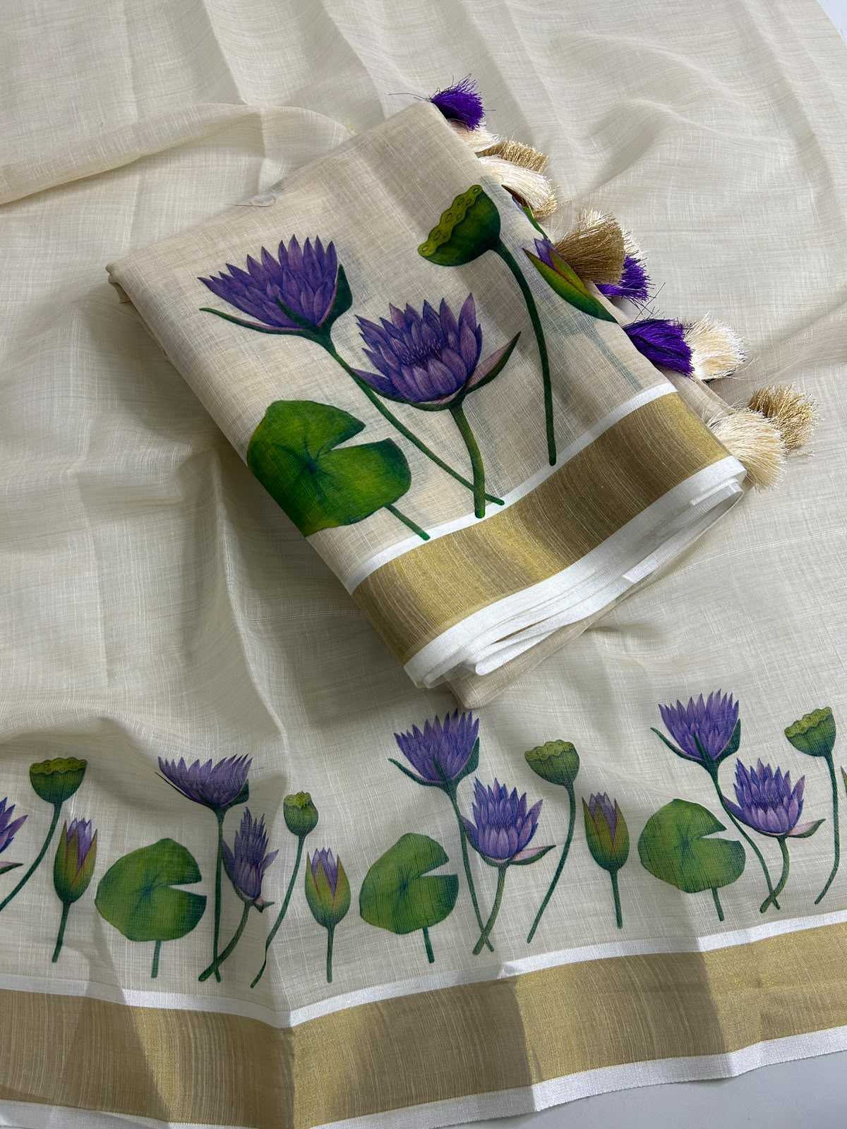 YNF Wholesale Linen Printed Sarees KESH690 340 | Surat Manufacturer