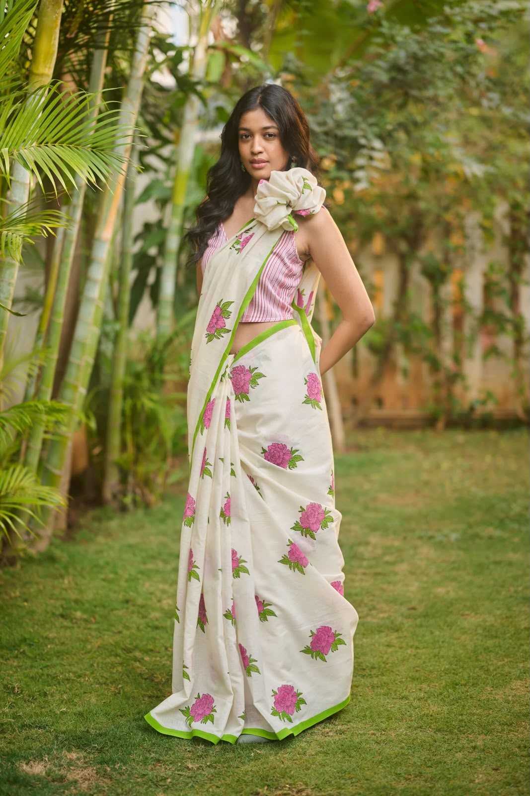 YNF Wholesale Linen Printed Sarees  | Surat Manufacturer