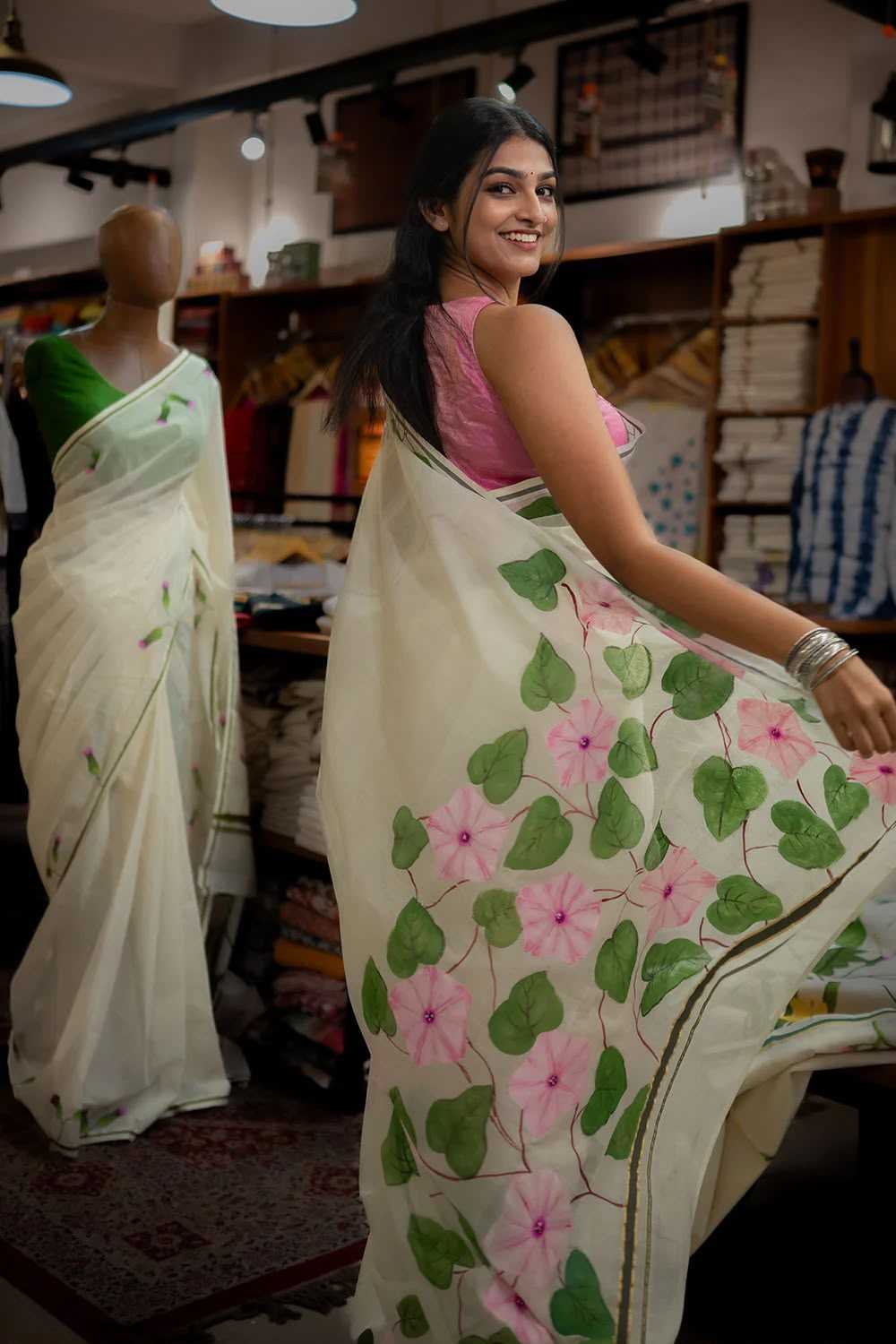 YNF Wholesale Linen Printed Sarees  | Surat Manufacturer