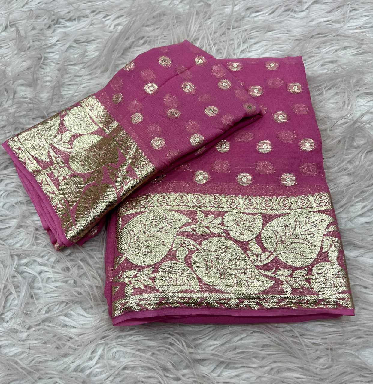 YNF Wholesale Pure Viscos Georgette Sarees  | Surat Manufacturer