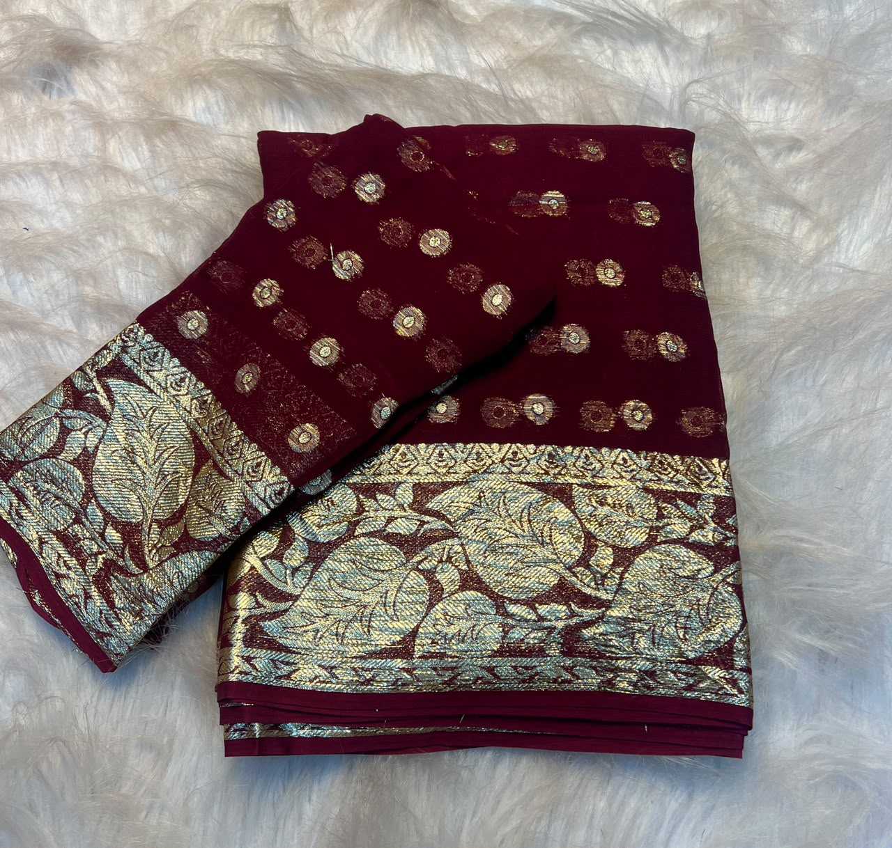YNF Wholesale Pure Viscos Georgette Sarees  | Surat Manufacturer