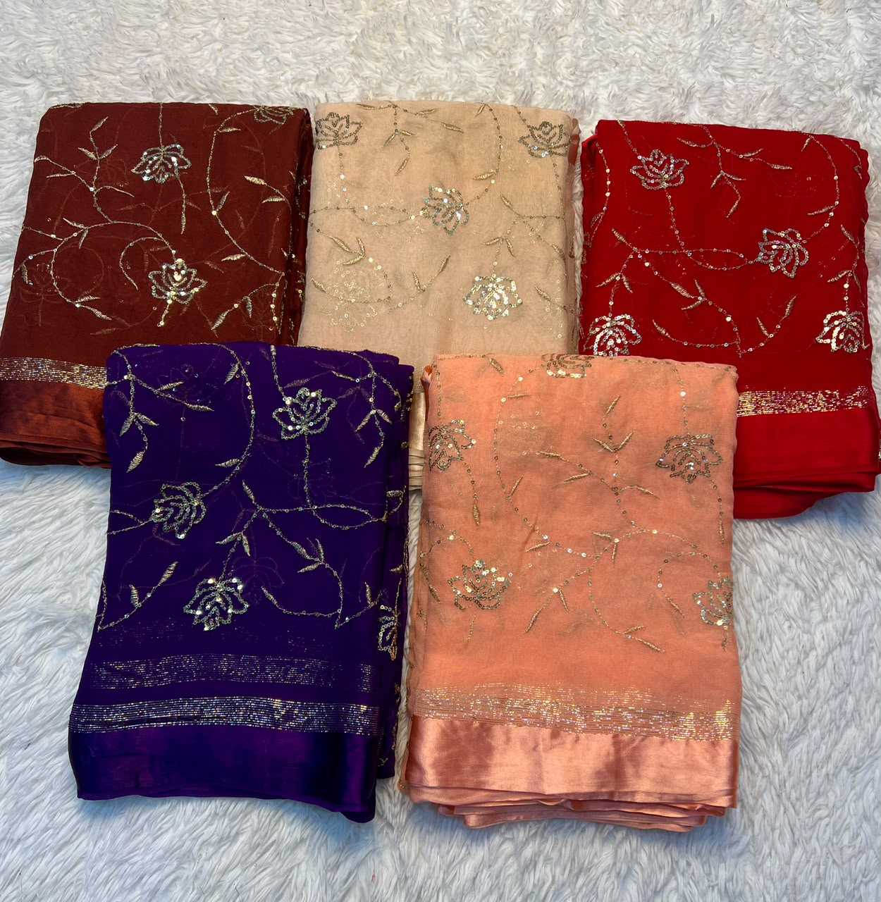 YNF Wholesale Pure Viscos Georgette Sarees  | Surat Manufacturer