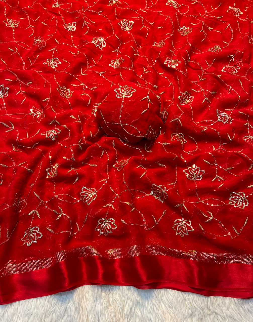YNF Wholesale Pure Viscos Georgette Sarees  | Surat Manufacturer