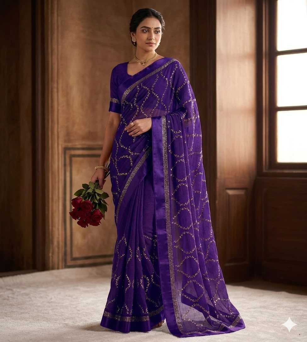YNF Wholesale Pure Viscos Georgette Sarees  | Surat Manufacturer