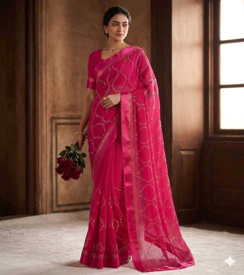 YNF Wholesale Pure Viscos Georgette Sarees  | Surat Manufacturer