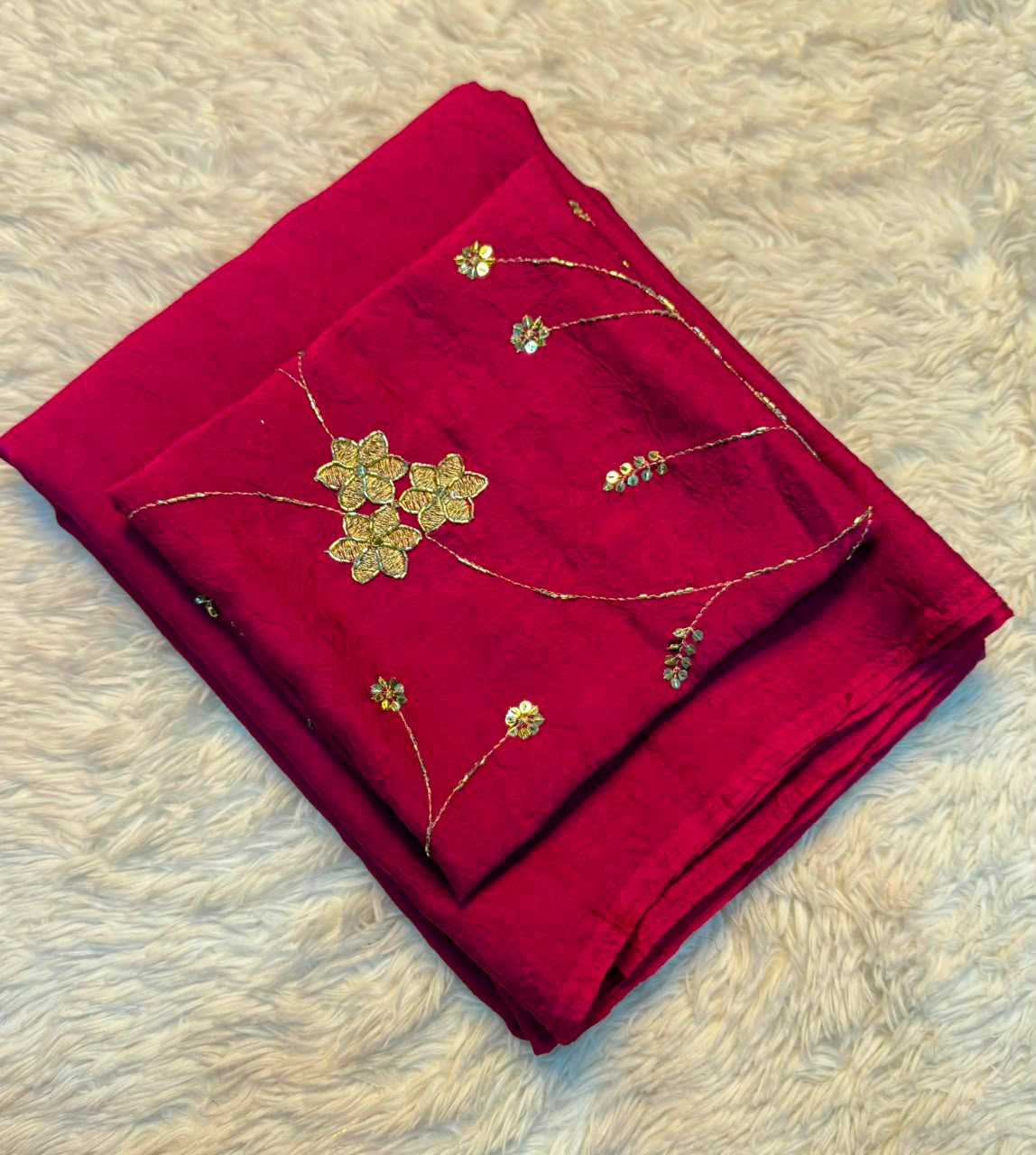 YNF Wholesale Crush Silk Party Wear Silk Sarees  | Surat Manufacturer