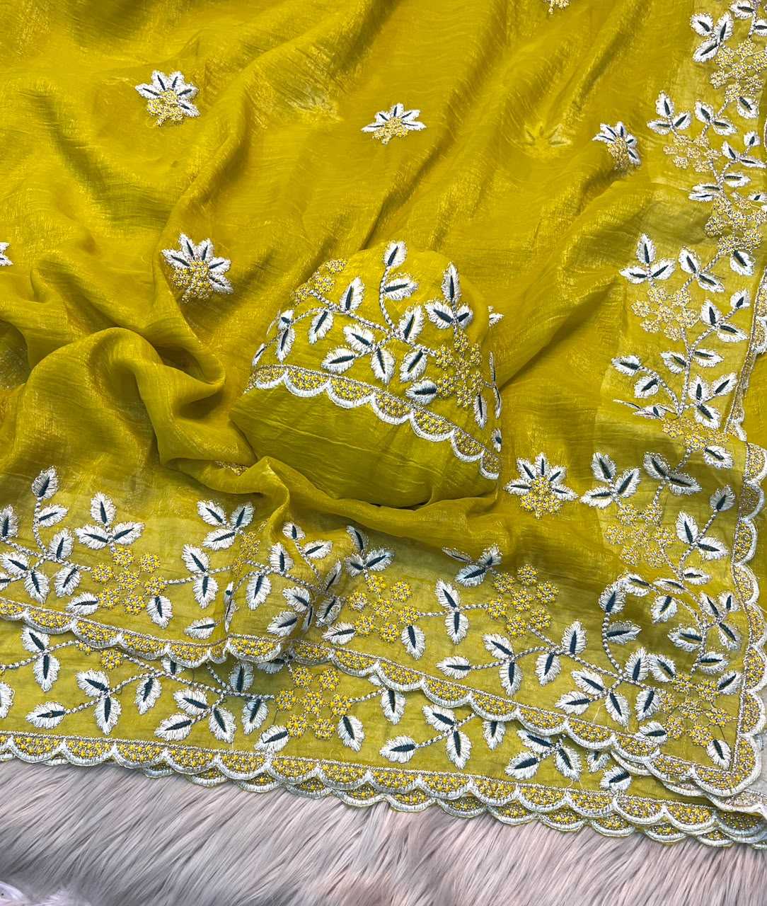 YNF Wholesale Crush Silk Party Wear Silk Sarees  | Surat Manufacturer