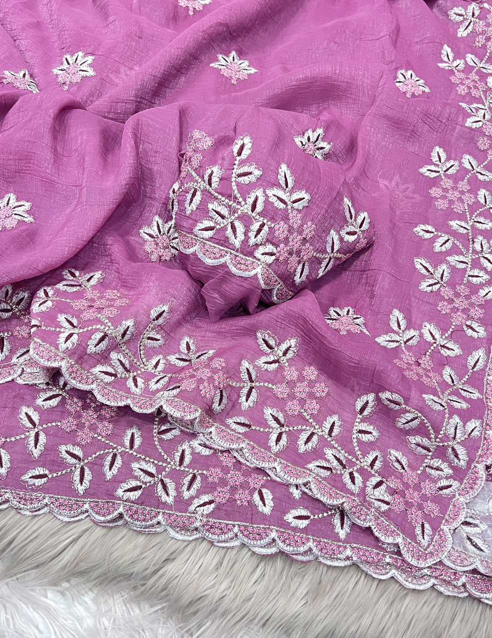 YNF Wholesale Crush Silk Party Wear Silk Sarees  | Surat Manufacturer