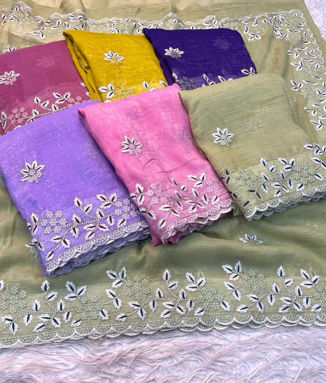 YNF Wholesale Crush Silk Party Wear Silk Sarees  | Surat Manufacturer