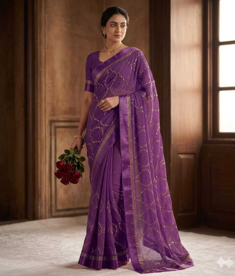 YNF Wholesale Pure Viscos Georgette Sarees  | Surat Manufacturer