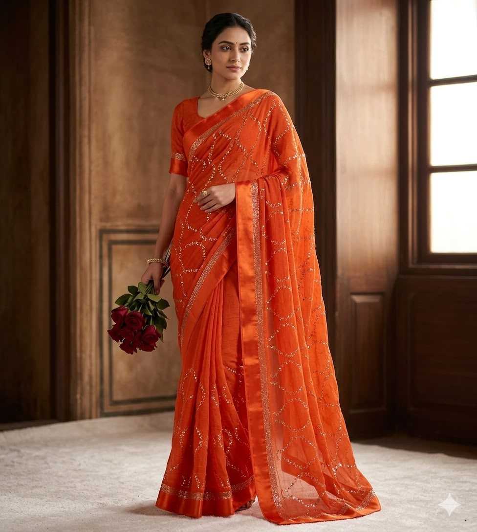 YNF Wholesale Pure Viscos Georgette Sarees  | Surat Manufacturer