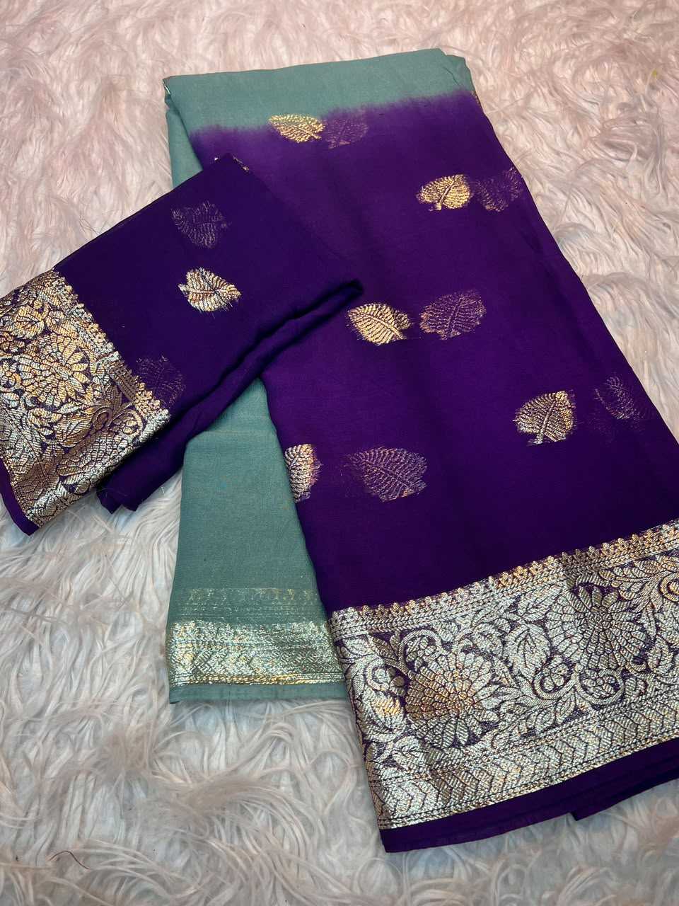 YNF Wholesale Pure Viscos Georgette Sarees  | Surat Manufacturer