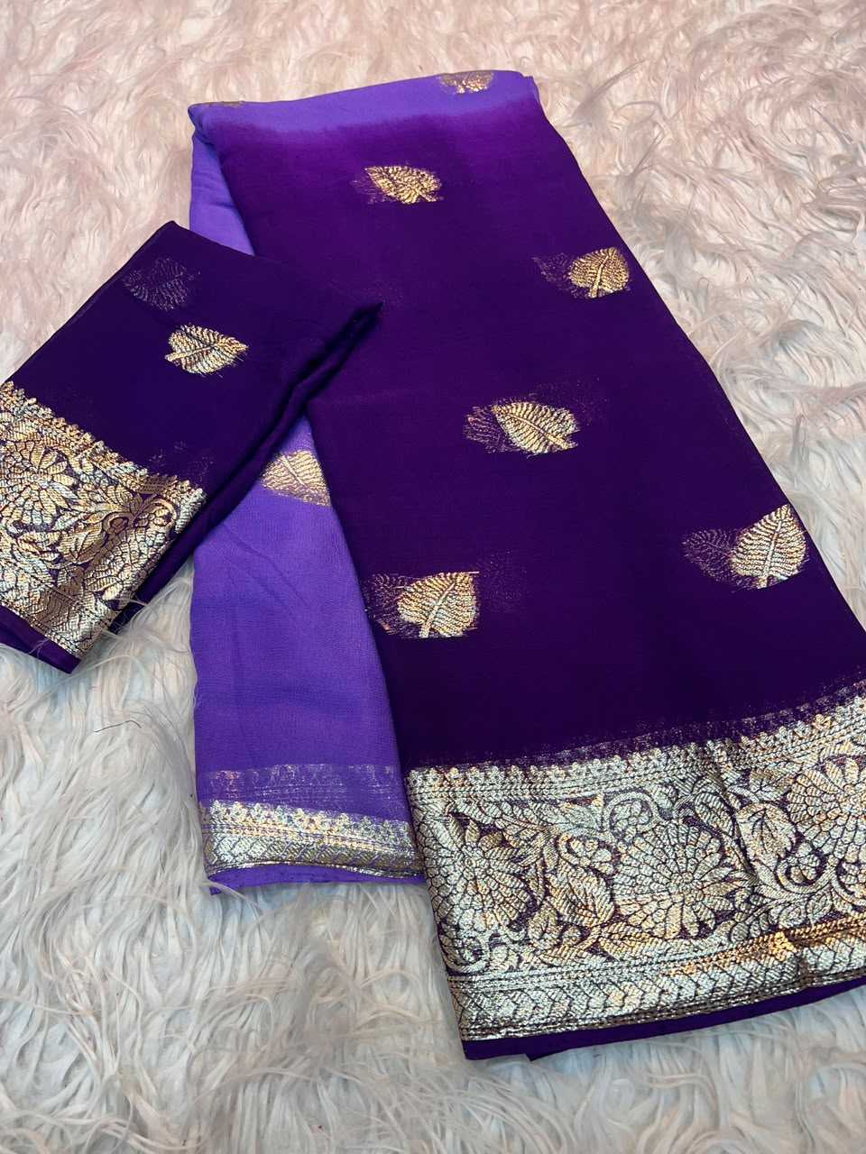 YNF Wholesale Pure Viscos Georgette Sarees  | Surat Manufacturer