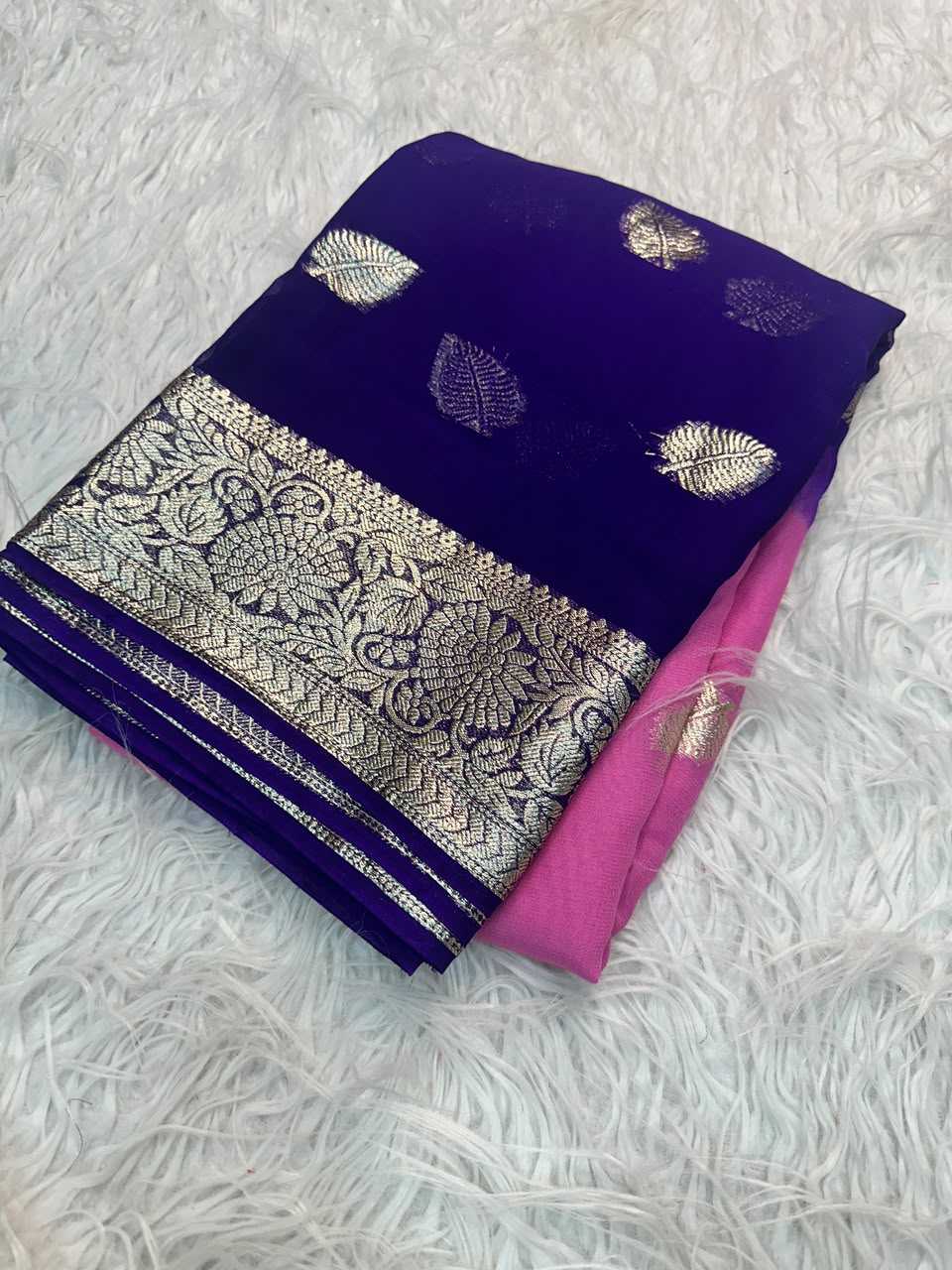 YNF Wholesale Pure Viscos Georgette Sarees  | Surat Manufacturer