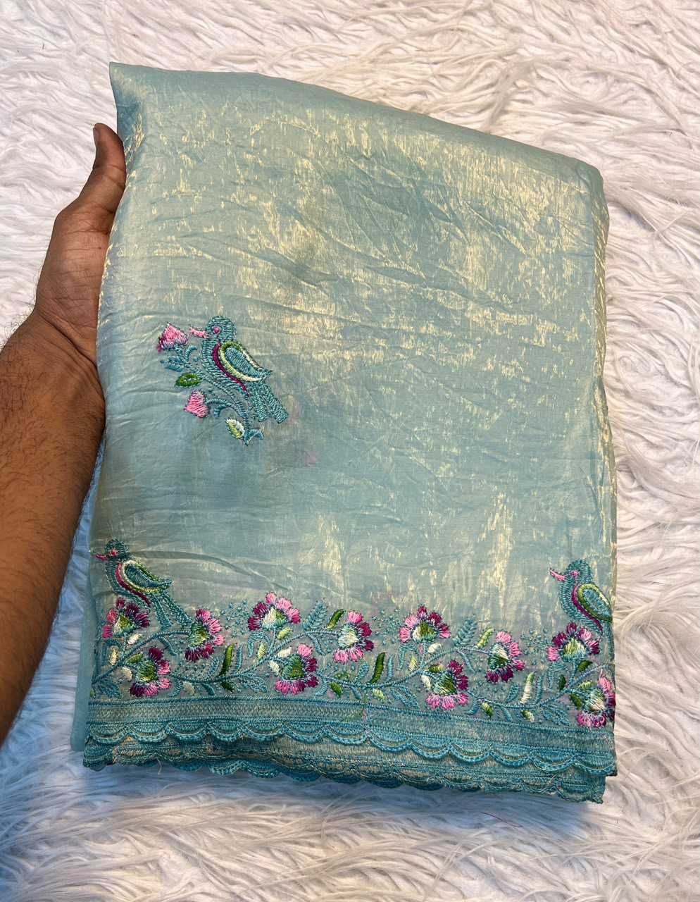 YNF Wholesale Soft Gold Crush Designer Sarees  | Surat Manufacturer