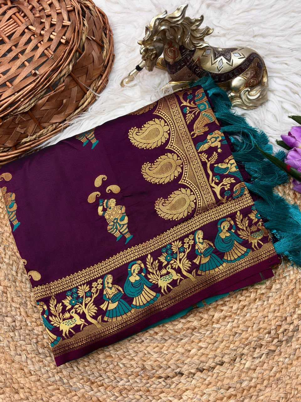 YNF Wholesale Soft Silk Soft Silk Sarees KESH692 BALUCHARI | Surat Manufacturer