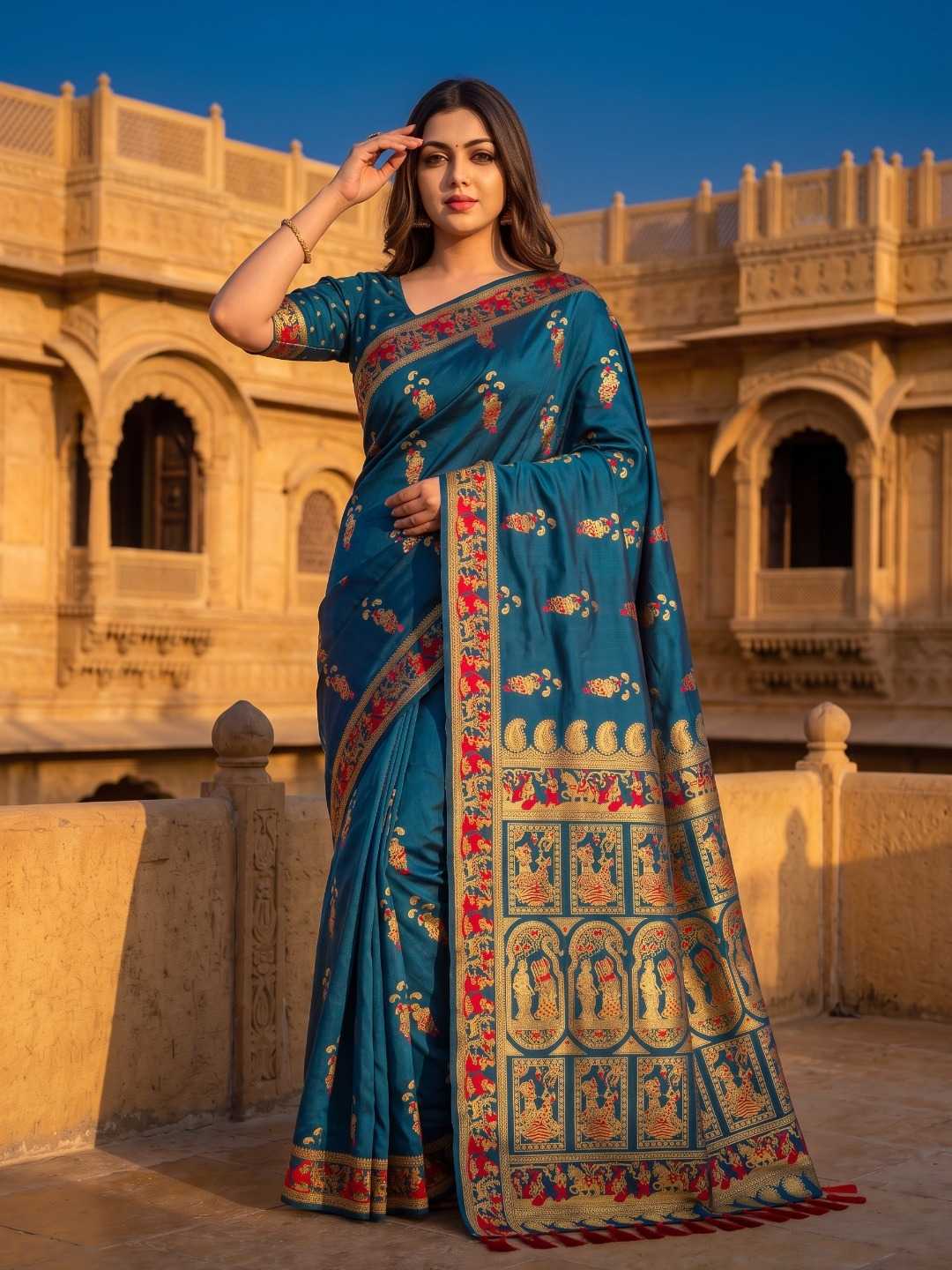 YNF Wholesale Soft Silk Soft Silk Sarees KESH692 BALUCHARI | Surat Manufacturer