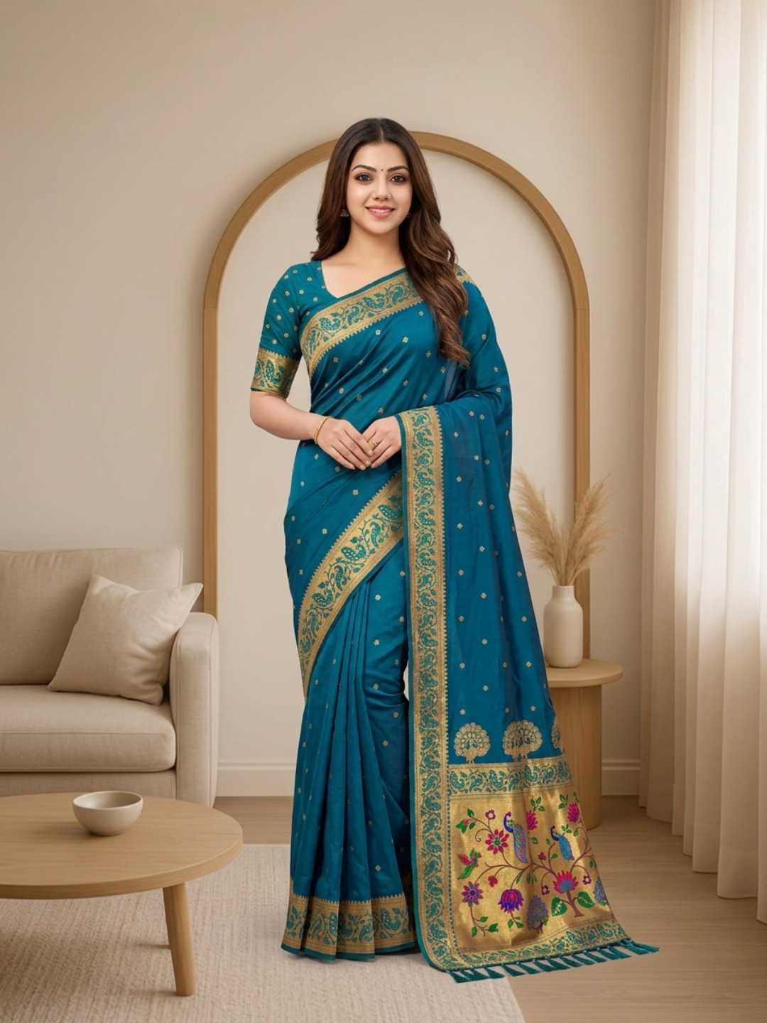 YNF Wholesale Paithani Silk Soft Silk Sarees KESH692 MORNI | Surat Manufacturer
