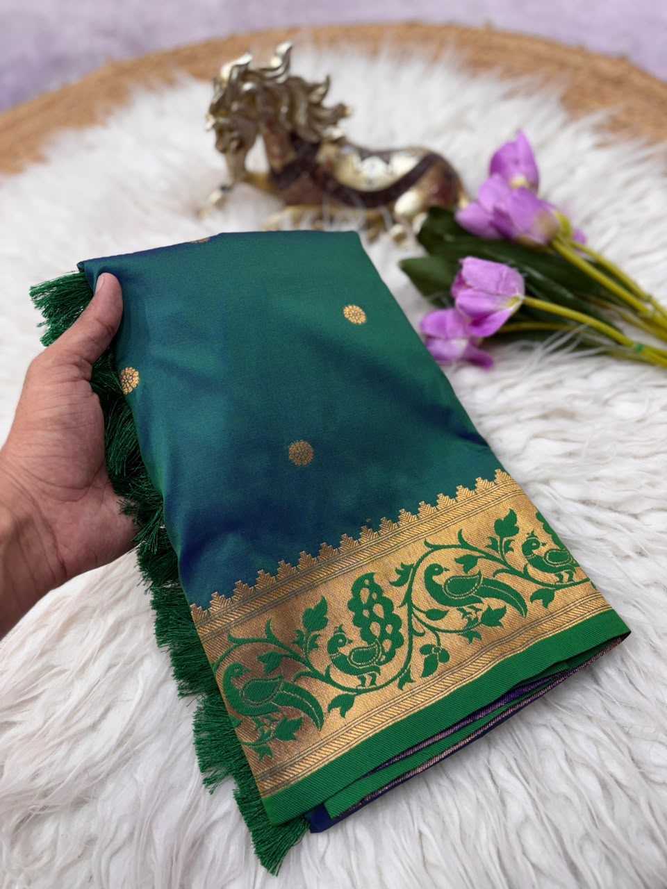 YNF Wholesale Paithani Silk Soft Silk Sarees KESH692 MORNI | Surat Manufacturer