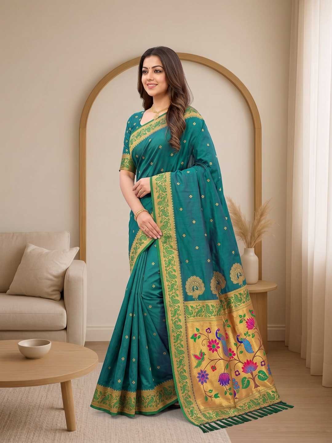 YNF Wholesale Paithani Silk Soft Silk Sarees KESH692 MORNI | Surat Manufacturer