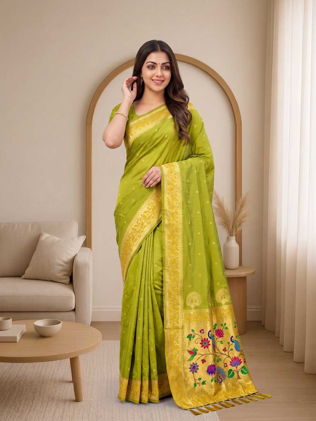 YNF Wholesale Paithani Silk Soft Silk Sarees KESH692 MORNI | Surat Manufacturer