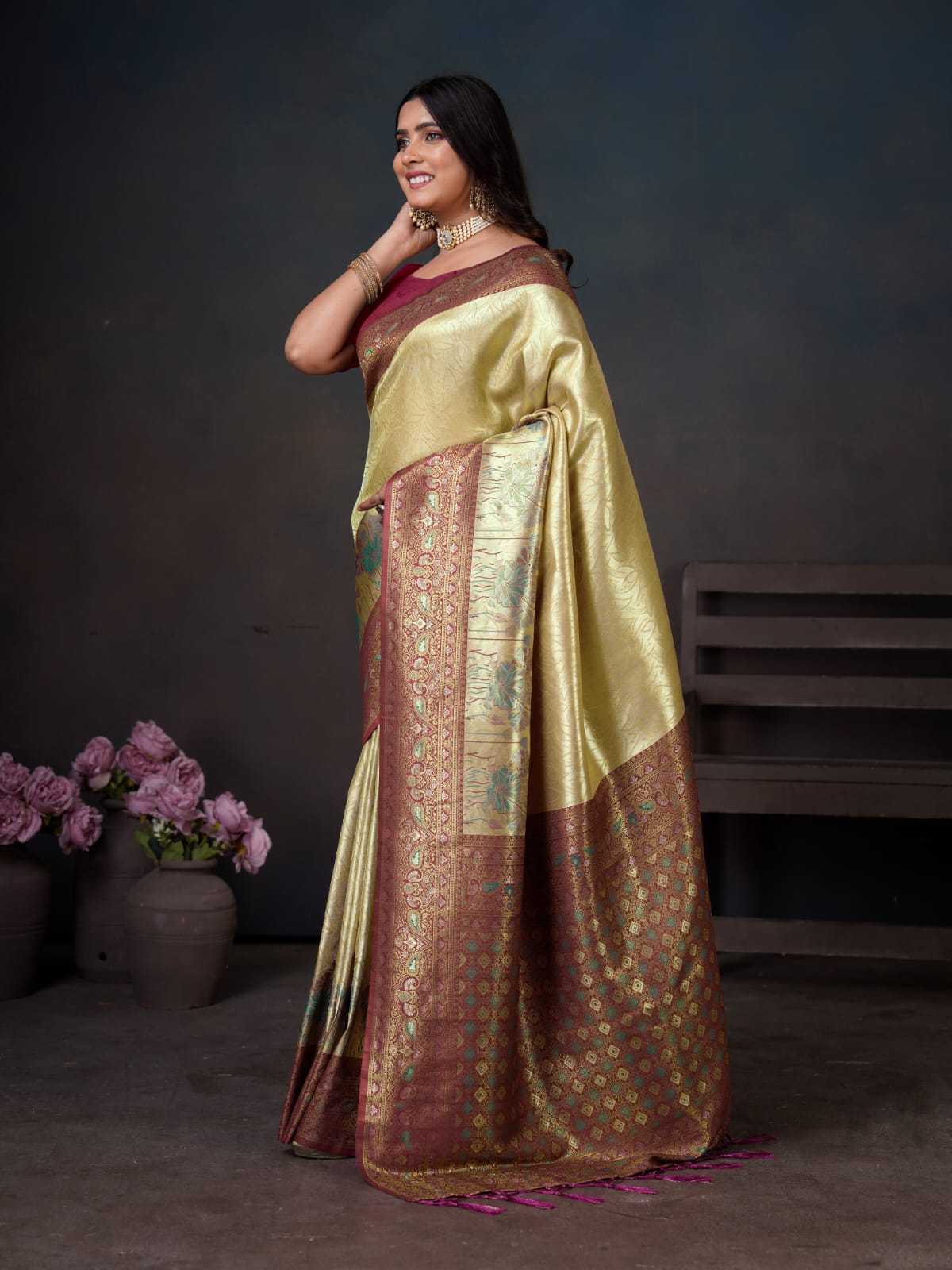 YNF Wholesale Tissue Silk Soft Silk Sarees KESH692 SITA | Surat Manufacturer