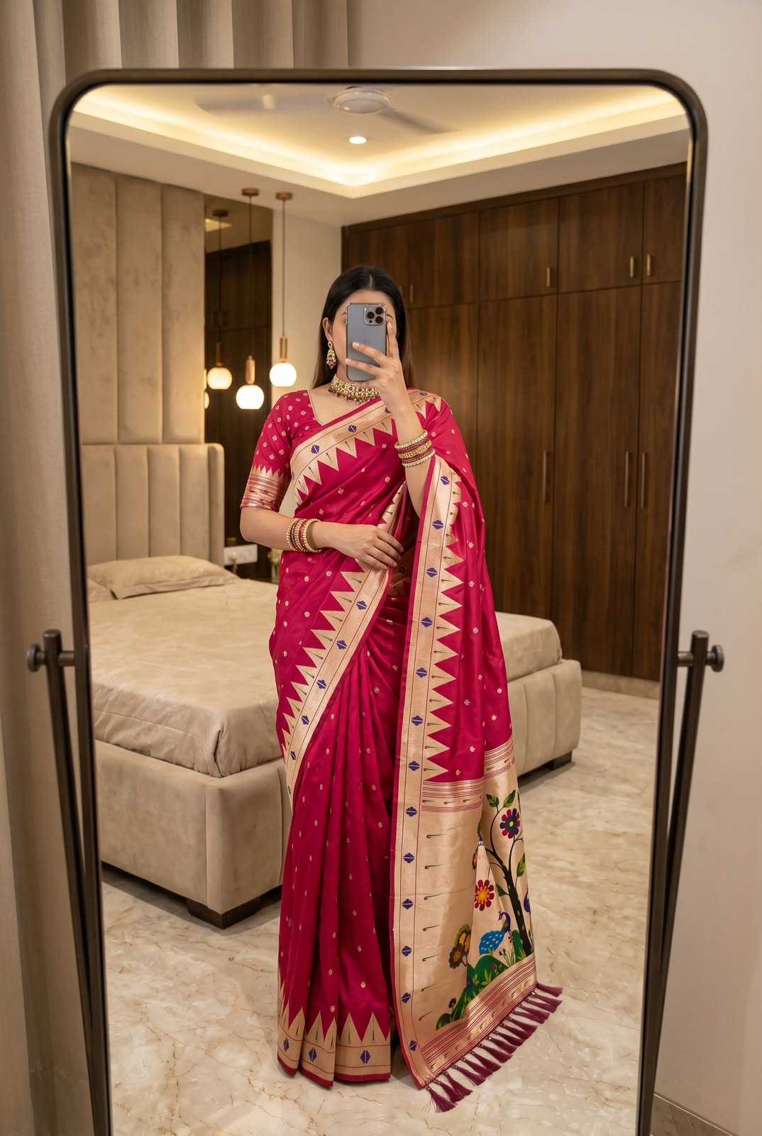 YNF Wholesale Soft Silk Designer Sarees KESH700 Sindoor | Surat Manufacturer