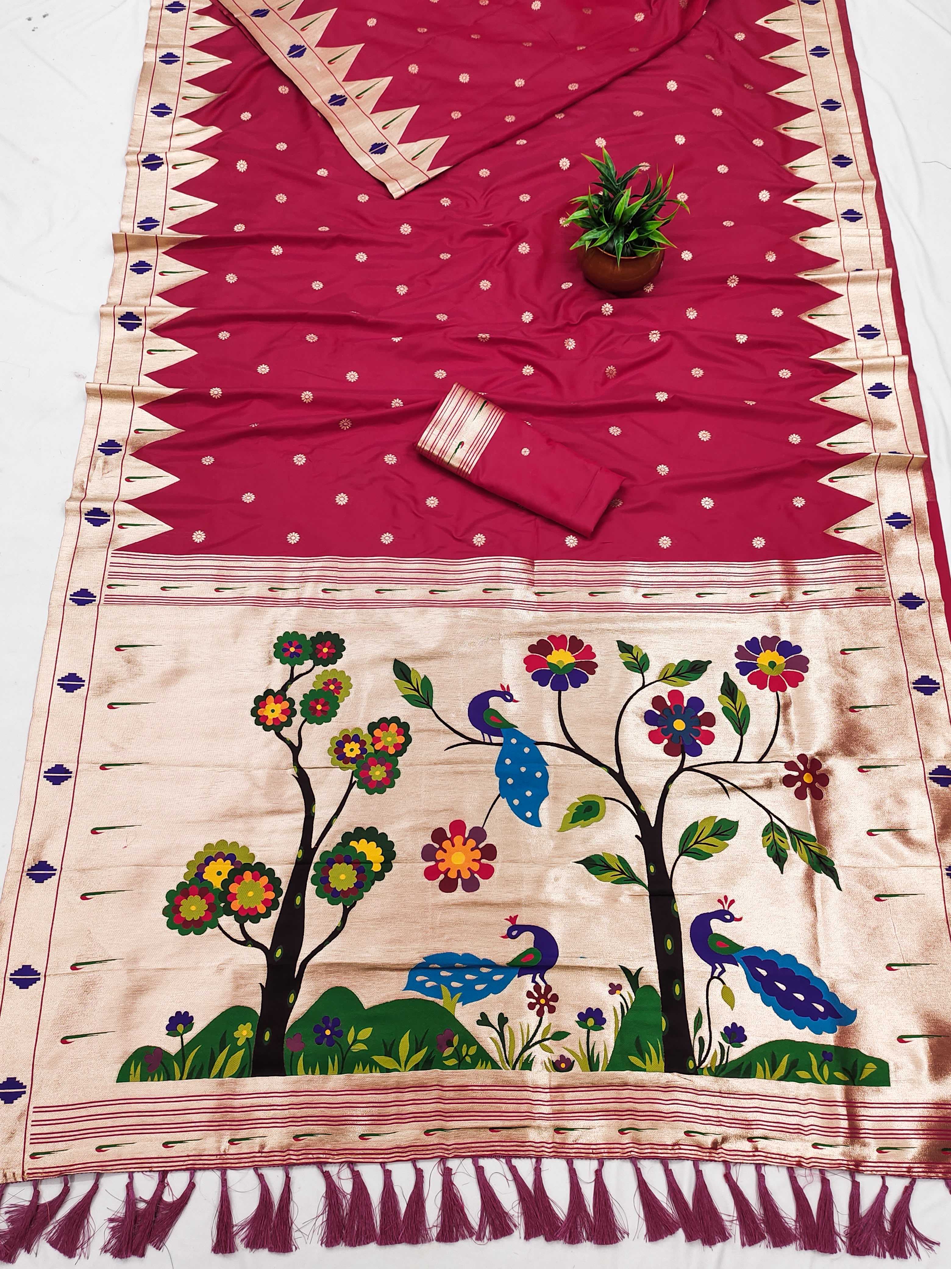 YNF Wholesale Soft Silk Designer Sarees KESH700 Sindoor | Surat Manufacturer