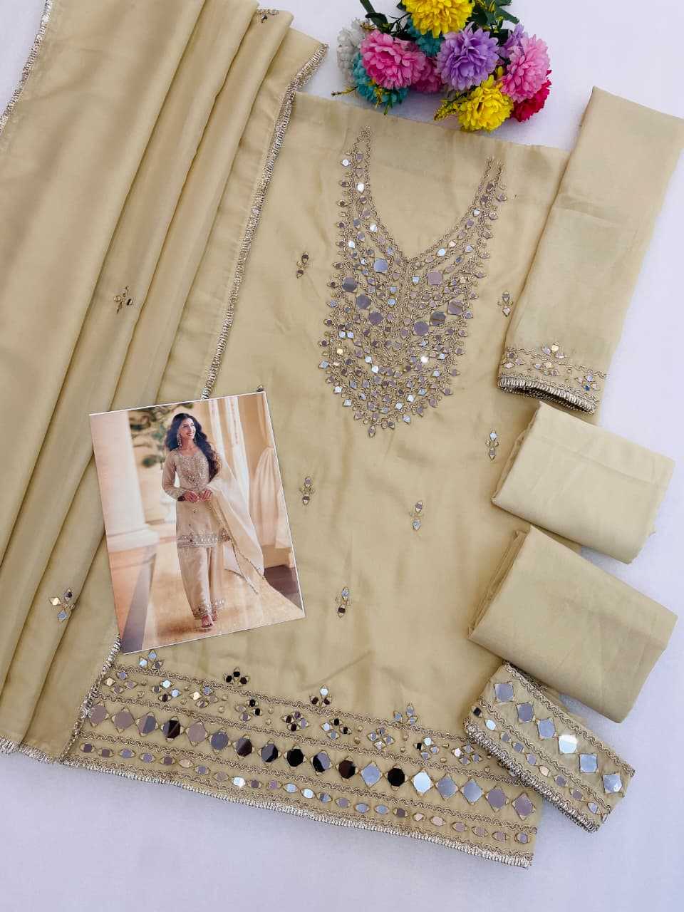 YNF Wholesale Shimmer Silk Palazzo Suit  | Surat Manufacturer