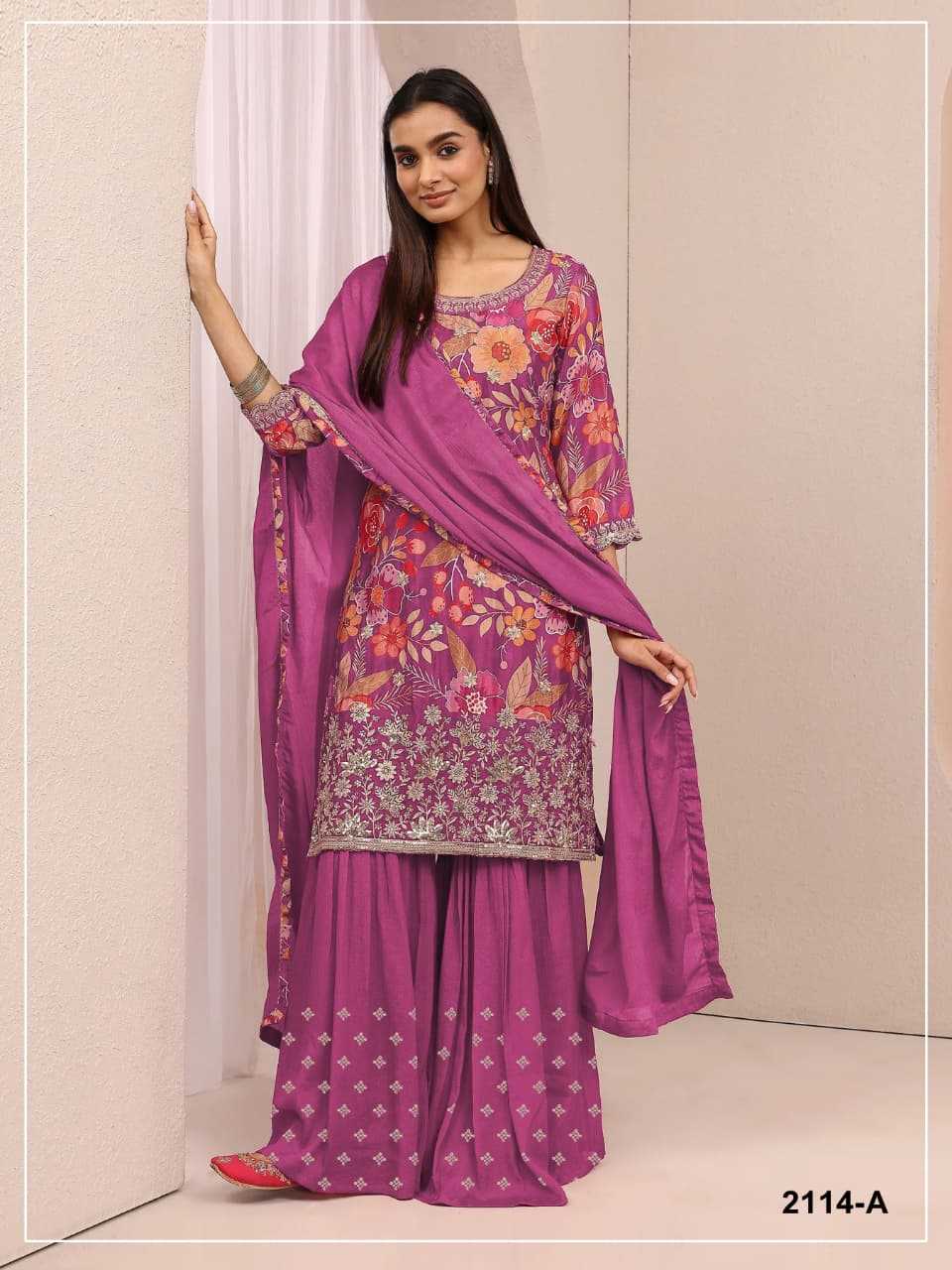 YNF Wholesale Chinon Printed Suits  | Surat Manufacturer