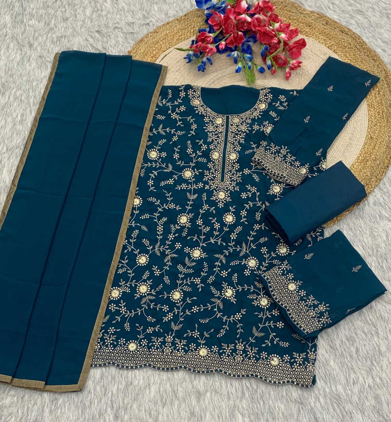 YNF Wholesale Heavy Silk Embroidery Suits  | Surat Manufacturer