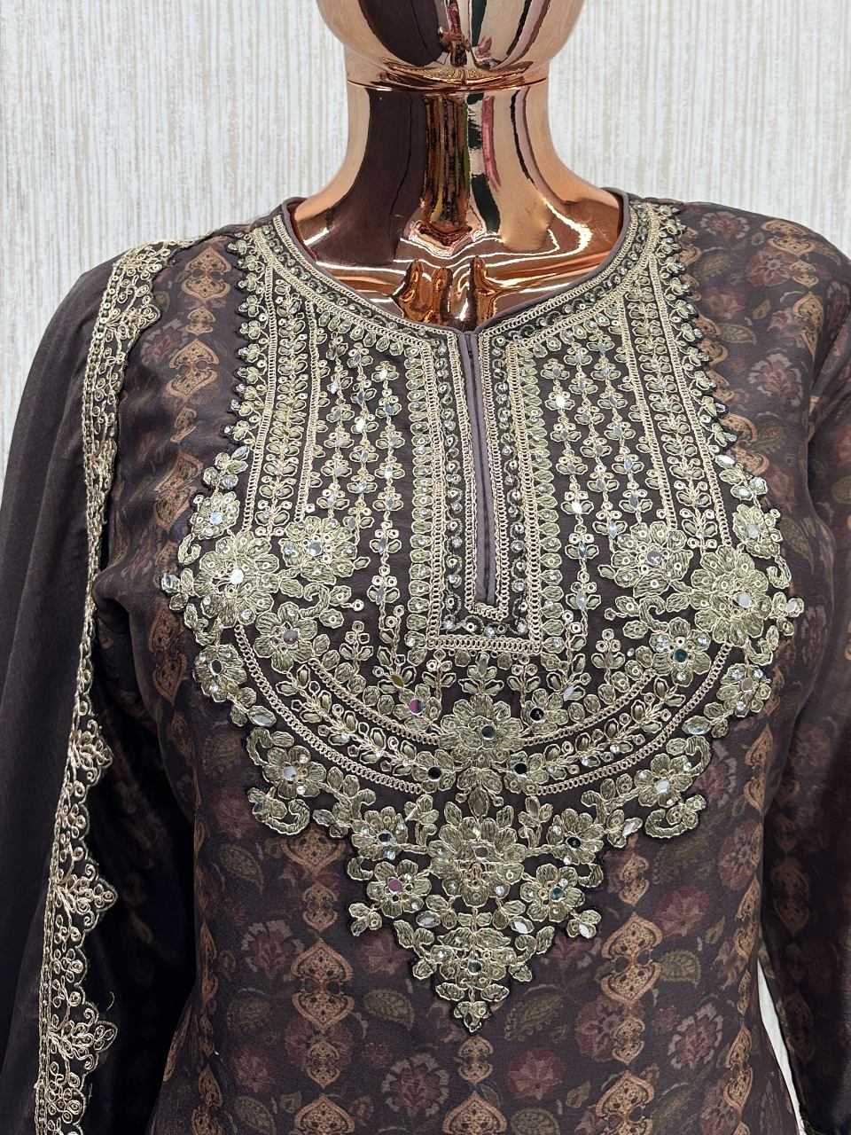 YNF Wholesale Chinon Silk Embroidery Suits  | Surat Manufacturer