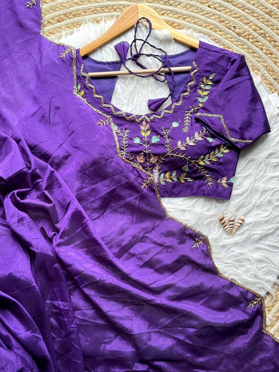 YNF Wholesale Chinon Sequence Sarees  | Surat Manufacturer