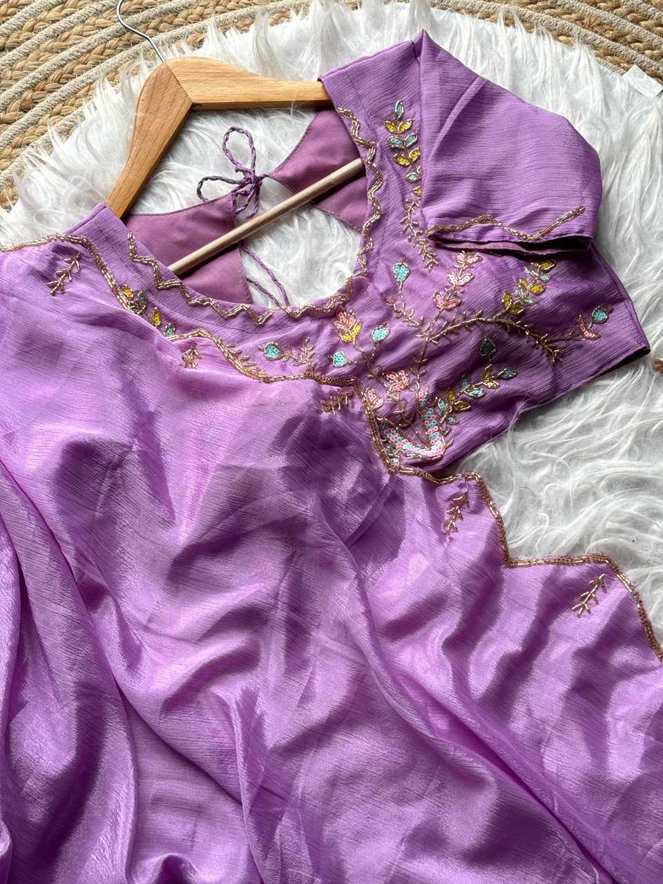 YNF Wholesale Chinon Sequence Sarees  | Surat Manufacturer