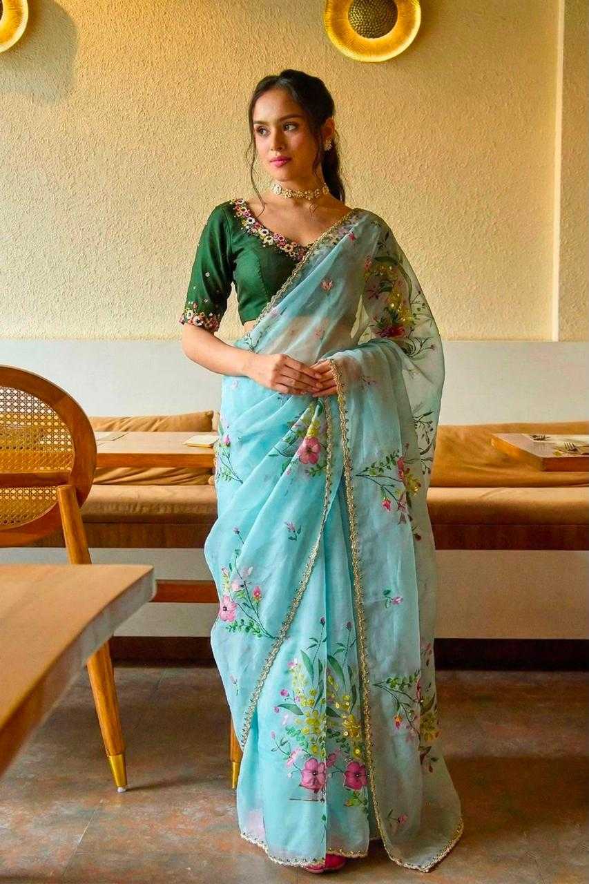 YNF Wholesale Organza Sequence Sarees  | Surat Manufacturer