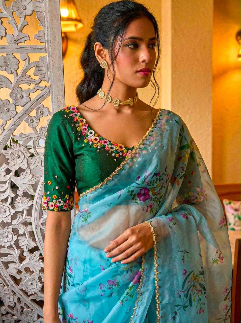 YNF Wholesale Organza Sequence Sarees  | Surat Manufacturer