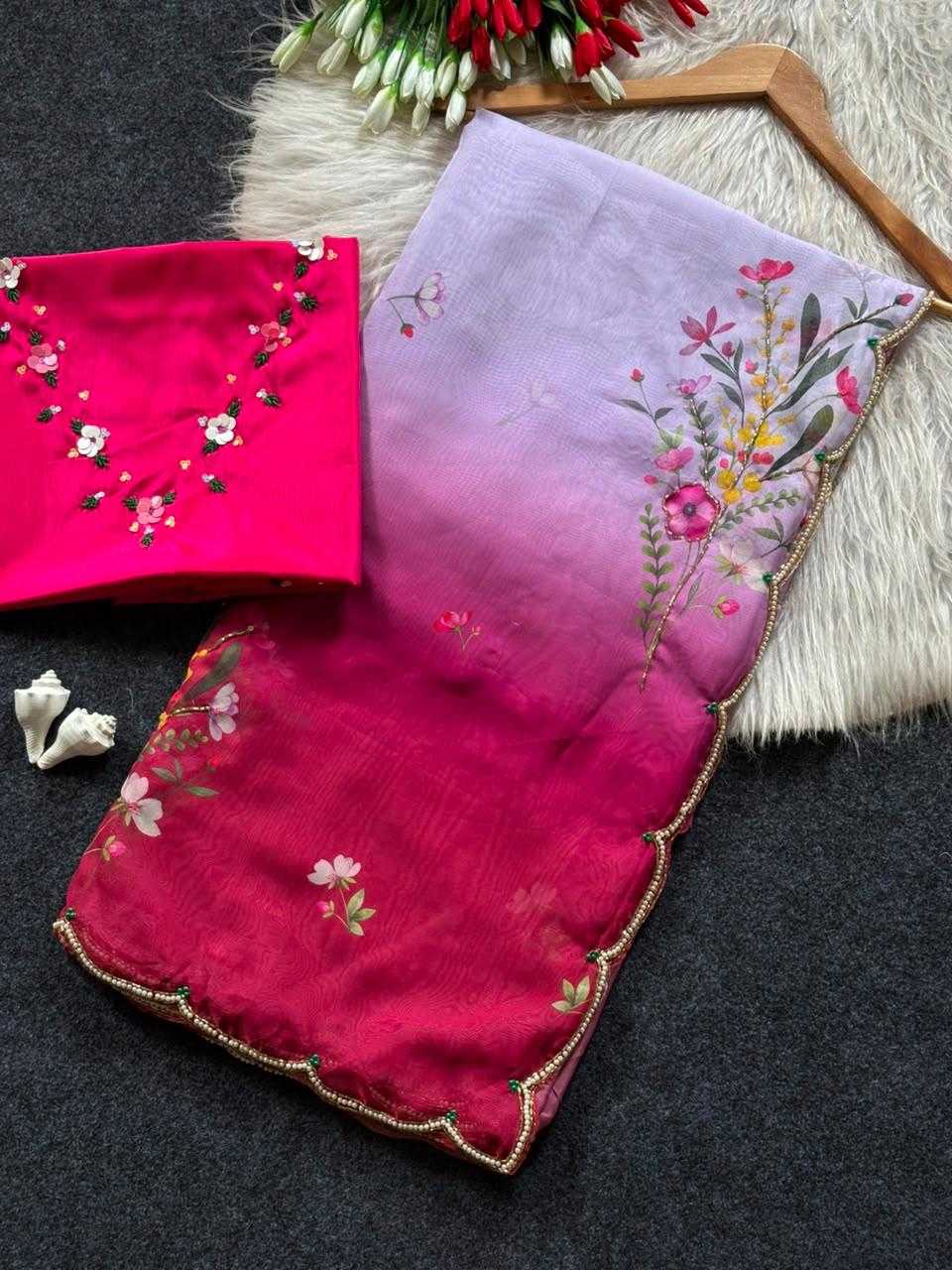 YNF Wholesale Organza Sequence Sarees  | Surat Manufacturer
