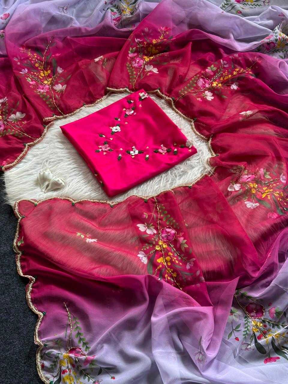 YNF Wholesale Organza Sequence Sarees  | Surat Manufacturer